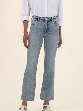 Kut from the Kloth Kelsey High Rise Fab Ab Ankle Flare in Devotion